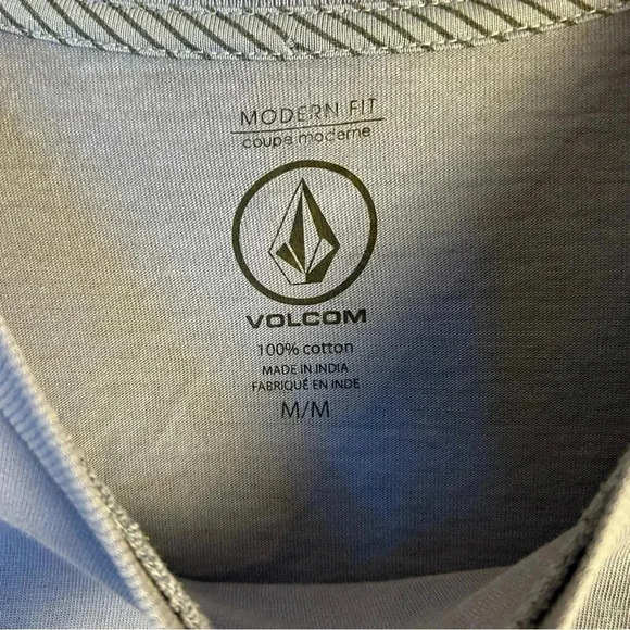 Volcom T Shirt Mens Medium Modern Fit Pullover Short Sleeve Crew Neck Blue - Picture 3 of 9